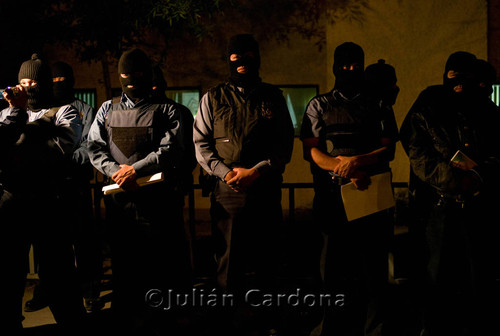 Police protest, Juárez, 2008