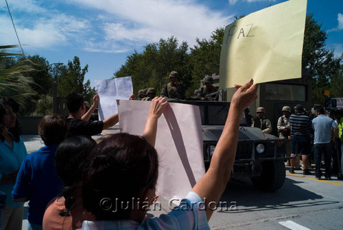 anti-Military protest, Juárez, 2008