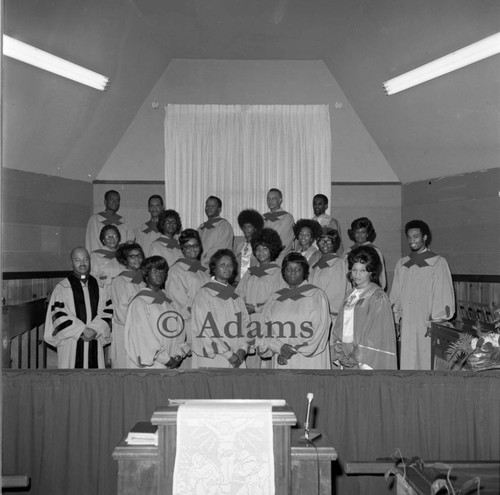 Johnson Chapel choir group portrait, Los Angeles, 1977