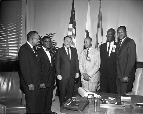 Councilman Bradley in Mayor's Office, Los Angeles, 1963