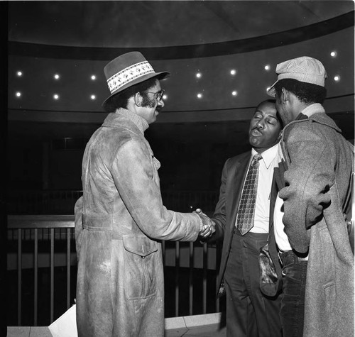 Three Men Talking , Los Angeles, ca. 1973