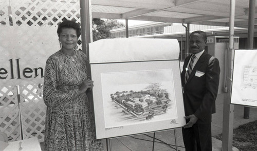 Marva Collins at a Compton College event, Los Angeles, 1987