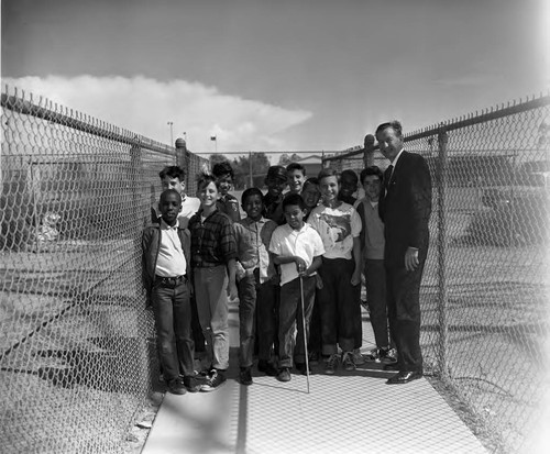 Councilman on campaign trail, Los Angeles, 1963