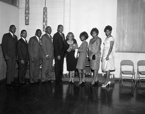 Tom and Ethel Bradley with others, Los Angeles, 1965