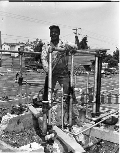 Construction site, Los Angeles, ca. 1962