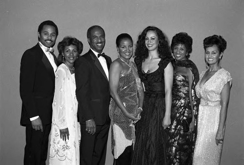 100 Black Men event attendees group portrait, Los Angeles, 1985