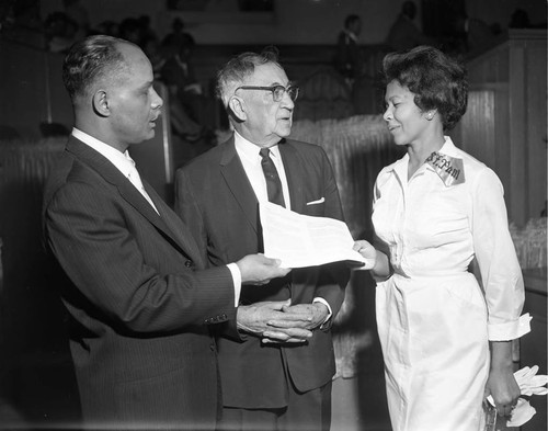 Two men and one woman, Los Angeles, 1962