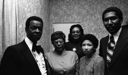 Testimonial to pioneer black historical achievement dinner at the Beverly Hilton, Los Angeles, 1981