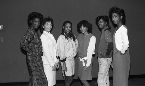 Fantasy in Dreamland participants posing together, Los Angeles, 1985