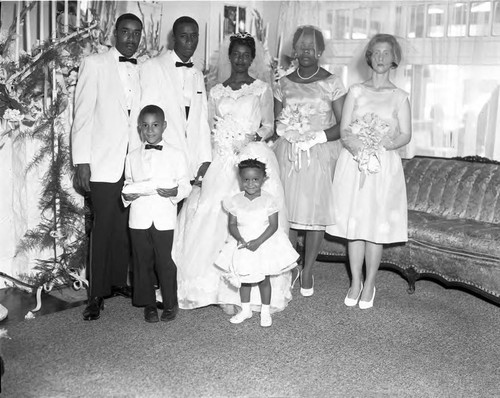 Bridal party, Los Angeles, 1962