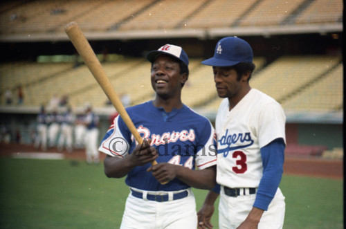 Hank Aaron and Willie Davis, Los Angeles, 1972