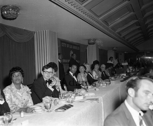 Human Relations Bureau banquet, Los Angeles, 1970