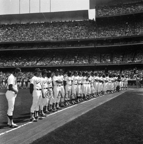 Dodgers openng day, Los Angeles, 1977
