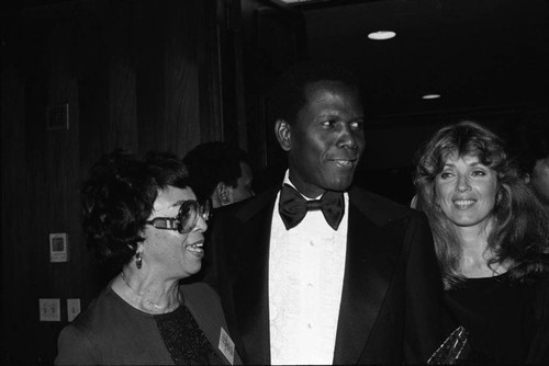 Gertrude Gipson, Sidney Poitier and Joanna Shimkus Poitier attending the NAACP Image Awards, Los Angeles, 1978