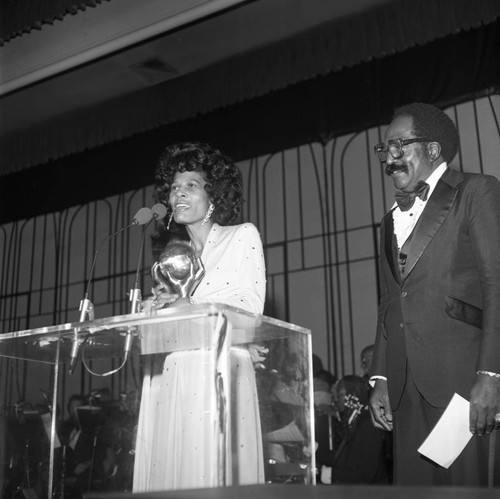 Jimmy Witherspoon presenting an NAACP Image Award, Los Angeles, 1978