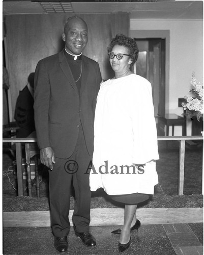 AME pastor and woman, Los Angeles, 1964