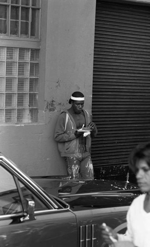 Friends feeding friends, Los Angeles, 1986