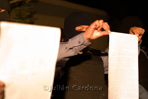 Police protest, Juárez, 2008