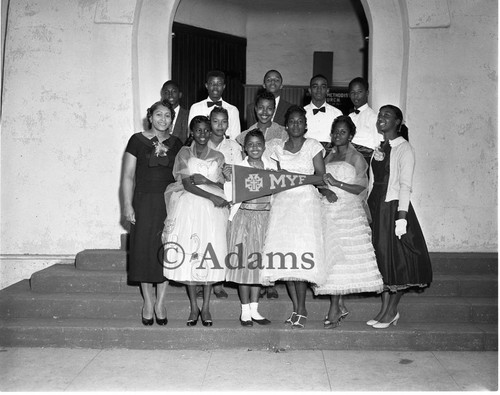 African American youth society members, 1958, Los Angeles