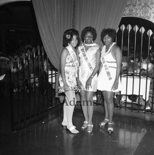 Women wearing sashes, Los Angeles, 1973