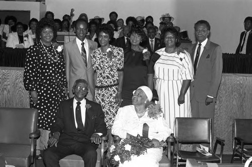 Beulah Baptist Church event honoring Rev. and Mrs. Jodie Barnett, Los Angeles, 1989