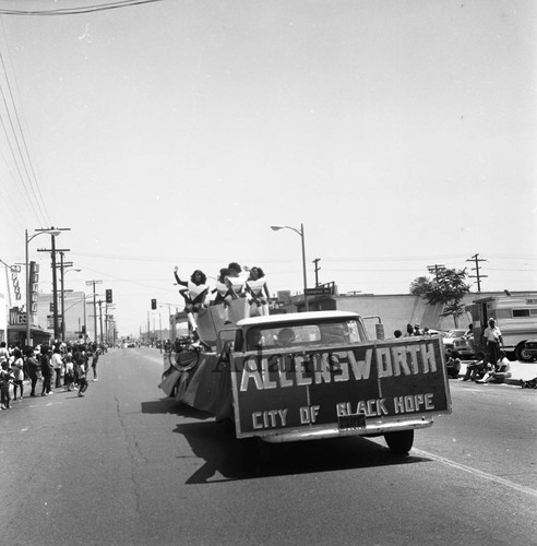 Sign for Allensworth, Los Angeles, 1973