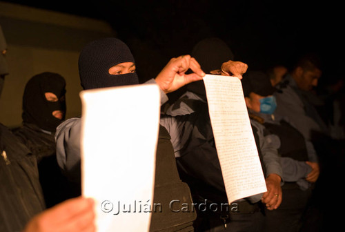 Police protest, Juárez, 2008