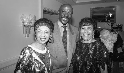 Louis Gossett Jr. posing with Gertrude Gipson, Los Angeles, 1987