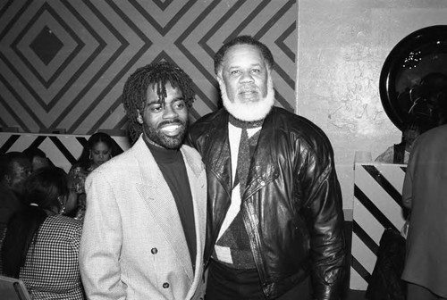 Two men posing together at the National Newspapers Publishers Association convention, Los Angeles, 1993