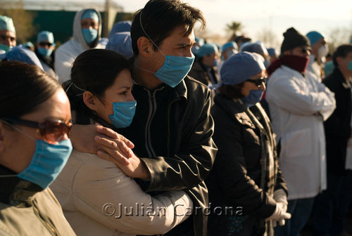 Medical demonstration, Juárez, 2008