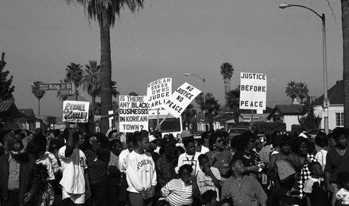 Protest on MLK Blvd., Los Angeles