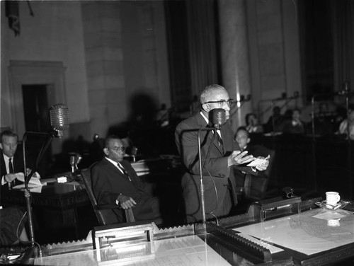 Gilbert Lindsay at City Hall, Los Angeles