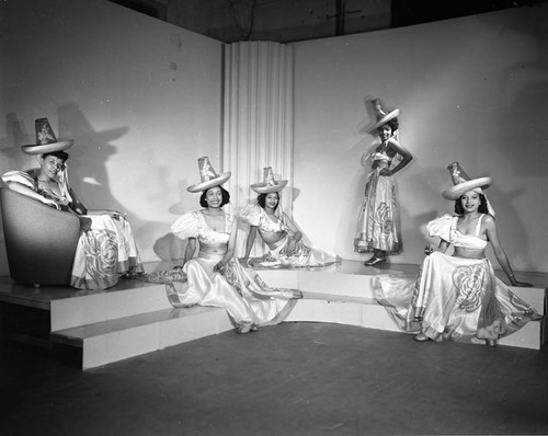 Aurora Greeley and Leroy Broomfield dancers posing together, Los Angeles, ca. 1948