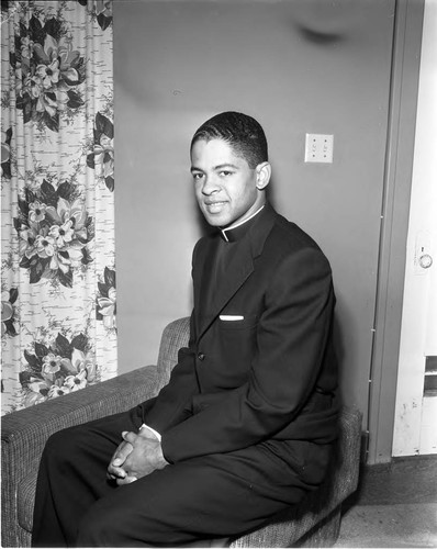 Minister at Ward church, Los Angeles, 1959