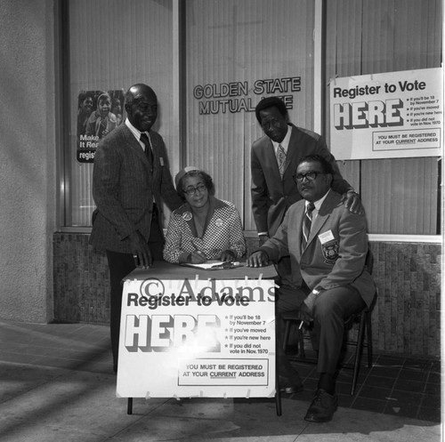 Golden State voter registration, Los Angeles, 1972