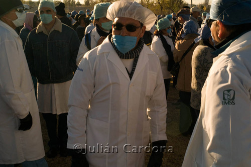 Medical demonstration, Juárez, 2008