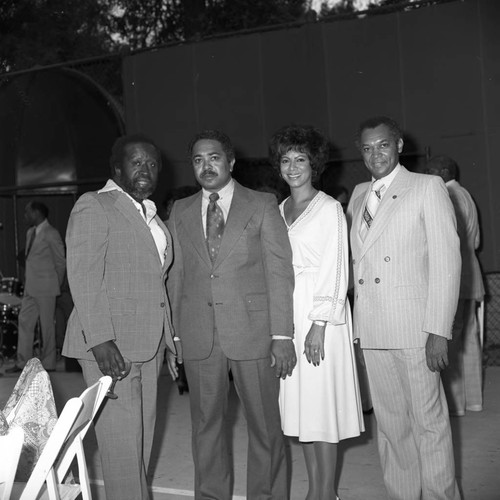 Clarence Avant, Mervyn Dymally and John Mack, Los Angeles, 1977