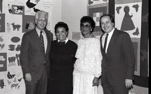 California African American Museum event participants in a group portrait, Los Angeles, 1986