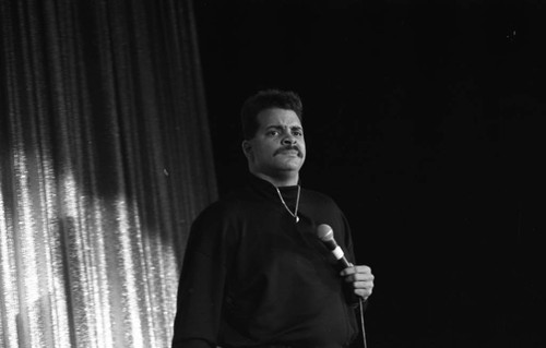 Sinbad performing at Black Women's Forum event, Los Angeles, 1989