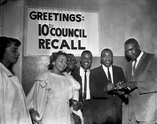 Dick Gregory at the 10h Council Recall, Los Angeles