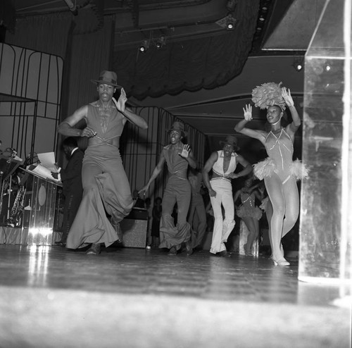 Lon Fontaine and other dancers performing at the NAACP Image Awards, 1978