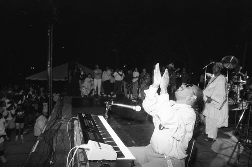 Stevie Wonder performing at the Black Family Reunion, Los Angeles, 1989