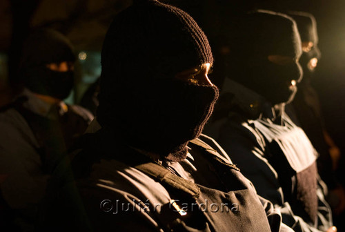 Police protest, Juárez, 2008