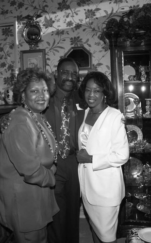 Guests posing together during an event hosting Judge Reginald A. Dunn, Los Angeles, 1996