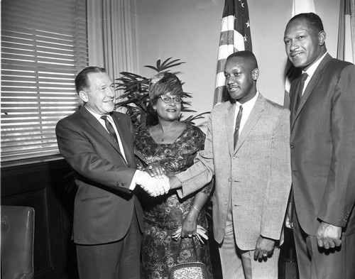 Councilman Bradley in Mayor's Office, Los Angeles, 1963