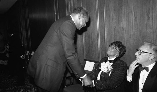 Tom Bradley and Ella Fitzgerald, Los Angeles, 1984