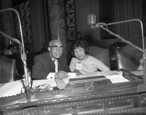 Councilwoman for a day, Los Angeles, 1963