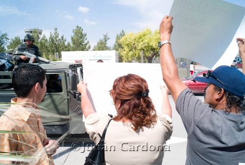 anti-Military protest, Juárez, 2008