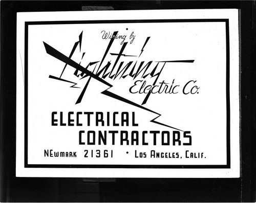 Sign, Los Angeles, ca. 1948