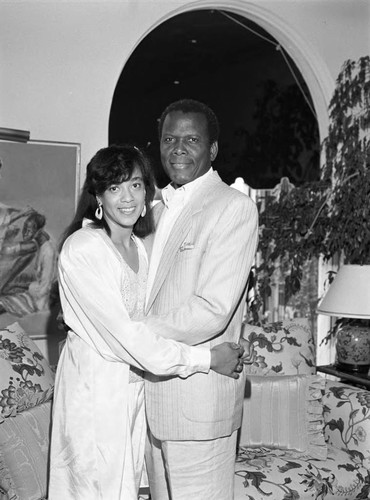 Sidney Poitier and Wife, Los Angeles, 1986